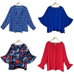 BUNDLE 4 TOPS The Limited Plus Size Blouses Lot of 4 NWT